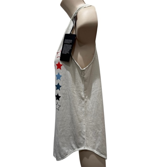 Chaser Tacos Muscle Tank Size M Red White and Blue Stars Taco Tuesday - Picture 5 of 9